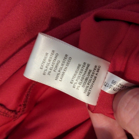 ELIZA J Stretch Ruffle Crepe Sheath Drop Waist Short Sleeve Dress Berry Barbie - Picture 15 of 15